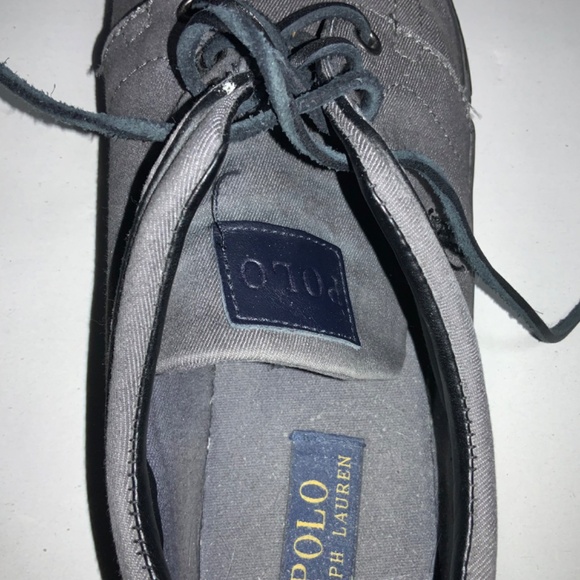 Polo Ralph Lauren Faxon low top sneakers walking shoes Sz 10.5D grey - Picture 6 of 7
